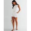 imageANRABESS Romper for Women Summer Dressy Casual 2025 Fashion Outfits Sleeveless Cute Cozy Lounge Short Jumpsuit Trendy ClothesWhite