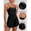 imageANRABESS Women Rompers Summer Casual Sleeveless Spaghetti Strap Jumpsuit Builtin Shorts Athletic Workout One Piece OutfitsBlack