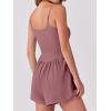 imageANRABESS Women Rompers Summer Casual Sleeveless Spaghetti Strap Jumpsuit Builtin Shorts Athletic Workout One Piece OutfitsDark Pink