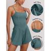 imageANRABESS Women Rompers Summer Casual Sleeveless Spaghetti Strap Jumpsuit Builtin Shorts Athletic Workout One Piece OutfitsGreen