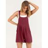 imageANRABESS Womens Summer Casual Rompers Bib Short Overalls Loose Linen Jumpsuit Beach Outfits Travel Vacation ClothesRed