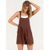 imageANRABESS Womens Summer Casual Rompers Bib Short Overalls Loose Linen Jumpsuit Beach Outfits Travel Vacation ClothesRust Brown