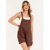 imageANRABESS Womens Summer Casual Rompers Bib Short Overalls Loose Linen Jumpsuit Beach Outfits Travel Vacation ClothesRust Brown