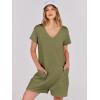imageANRABESS Womens Summer Casual Rompers Short Sleeve V Neck Loose Fit Jumpsuit 2025 Trendy One Piece Jumps with PocketsArmy Green
