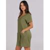 imageANRABESS Womens Summer Casual Rompers Short Sleeve V Neck Loose Fit Jumpsuit 2025 Trendy One Piece Jumps with PocketsArmy Green