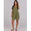 imageANRABESS Womens Summer Casual Rompers Short Sleeve V Neck Loose Fit Jumpsuit 2025 Trendy One Piece Jumps with PocketsArmy Green