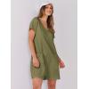 imageANRABESS Womens Summer Casual Rompers Short Sleeve V Neck Loose Fit Jumpsuit 2025 Trendy One Piece Jumps with PocketsArmy Green