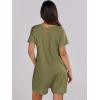 imageANRABESS Womens Summer Casual Rompers Short Sleeve V Neck Loose Fit Jumpsuit 2025 Trendy One Piece Jumps with PocketsArmy Green
