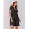 imageANRABESS Womens Summer Casual Rompers Short Sleeve V Neck Loose Fit Jumpsuit 2025 Trendy One Piece Jumps with PocketsBlack