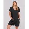 imageANRABESS Womens Summer Casual Rompers Short Sleeve V Neck Loose Fit Jumpsuit 2025 Trendy One Piece Jumps with PocketsBlack