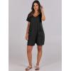 imageANRABESS Womens Summer Casual Rompers Short Sleeve V Neck Loose Fit Jumpsuit 2025 Trendy One Piece Jumps with PocketsBlack