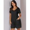 imageANRABESS Womens Summer Casual Rompers Short Sleeve V Neck Loose Fit Jumpsuit 2025 Trendy One Piece Jumps with PocketsBlack