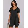 imageANRABESS Womens Summer Casual Rompers Short Sleeve V Neck Loose Fit Jumpsuit 2025 Trendy One Piece Jumps with PocketsBlack