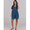 imageANRABESS Womens Summer Casual Rompers Short Sleeve V Neck Loose Fit Jumpsuit 2025 Trendy One Piece Jumps with PocketsBlue