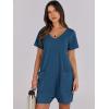 imageANRABESS Womens Summer Casual Rompers Short Sleeve V Neck Loose Fit Jumpsuit 2025 Trendy One Piece Jumps with PocketsBlue