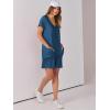 imageANRABESS Womens Summer Casual Rompers Short Sleeve V Neck Loose Fit Jumpsuit 2025 Trendy One Piece Jumps with PocketsBlue