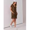 imageANRABESS Womens Summer Casual Rompers Short Sleeve V Neck Loose Fit Jumpsuit 2025 Trendy One Piece Jumps with PocketsCoffee