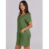 imageANRABESS Womens Summer Casual Rompers Short Sleeve V Neck Loose Fit Jumpsuit 2025 Trendy One Piece Jumps with PocketsGreen