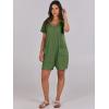 imageANRABESS Womens Summer Casual Rompers Short Sleeve V Neck Loose Fit Jumpsuit 2025 Trendy One Piece Jumps with PocketsGreen