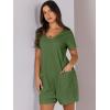 imageANRABESS Womens Summer Casual Rompers Short Sleeve V Neck Loose Fit Jumpsuit 2025 Trendy One Piece Jumps with PocketsGreen