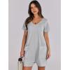 imageANRABESS Womens Summer Casual Rompers Short Sleeve V Neck Loose Fit Jumpsuit 2025 Trendy One Piece Jumps with PocketsGrey