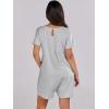 imageANRABESS Womens Summer Casual Rompers Short Sleeve V Neck Loose Fit Jumpsuit 2025 Trendy One Piece Jumps with PocketsGrey