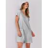 imageANRABESS Womens Summer Casual Rompers Short Sleeve V Neck Loose Fit Jumpsuit 2025 Trendy One Piece Jumps with PocketsGrey