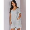 imageANRABESS Womens Summer Casual Rompers Short Sleeve V Neck Loose Fit Jumpsuit 2025 Trendy One Piece Jumps with PocketsGrey