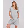 imageANRABESS Womens Summer Casual Rompers Short Sleeve V Neck Loose Fit Jumpsuit 2025 Trendy One Piece Jumps with PocketsGrey
