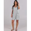 imageANRABESS Womens Summer Casual Rompers Short Sleeve V Neck Loose Fit Jumpsuit 2025 Trendy One Piece Jumps with PocketsGrey
