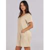 imageANRABESS Womens Summer Casual Rompers Short Sleeve V Neck Loose Fit Jumpsuit 2025 Trendy One Piece Jumps with PocketsKhaki
