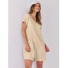 imageANRABESS Womens Summer Casual Rompers Short Sleeve V Neck Loose Fit Jumpsuit 2025 Trendy One Piece Jumps with PocketsKhaki
