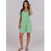 imageANRABESS Womens Summer Casual Rompers Short Sleeve V Neck Loose Fit Jumpsuit 2025 Trendy One Piece Jumps with PocketsLight Green