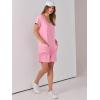 imageANRABESS Womens Summer Casual Rompers Short Sleeve V Neck Loose Fit Jumpsuit 2025 Trendy One Piece Jumps with PocketsPink