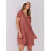 imageANRABESS Womens Summer Casual Rompers Short Sleeve V Neck Loose Fit Jumpsuit 2025 Trendy One Piece Jumps with PocketsRust
