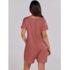 imageANRABESS Womens Summer Casual Rompers Short Sleeve V Neck Loose Fit Jumpsuit 2025 Trendy One Piece Jumps with PocketsRust