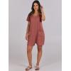 imageANRABESS Womens Summer Casual Rompers Short Sleeve V Neck Loose Fit Jumpsuit 2025 Trendy One Piece Jumps with PocketsRust