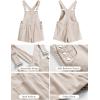imageANRABESS Overalls for Women Denim Shorts Overalls 2025 Summer Casual Loose Fit Adjustable Rompers Jean jumpsuit Bib ShortallsApricot
