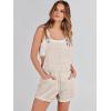 imageANRABESS Overalls for Women Denim Shorts Overalls 2025 Summer Casual Loose Fit Adjustable Rompers Jean jumpsuit Bib ShortallsApricot