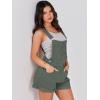 imageANRABESS Overalls for Women Denim Shorts Overalls 2025 Summer Casual Loose Fit Adjustable Rompers Jean jumpsuit Bib ShortallsArmy Green