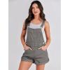 imageANRABESS Overalls for Women Denim Shorts Overalls 2025 Summer Casual Loose Fit Adjustable Rompers Jean jumpsuit Bib ShortallsDeep Gray