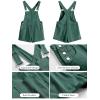 imageANRABESS Overalls for Women Denim Shorts Overalls 2025 Summer Casual Loose Fit Adjustable Rompers Jean jumpsuit Bib ShortallsDeep Green