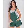 imageANRABESS Overalls for Women Denim Shorts Overalls 2025 Summer Casual Loose Fit Adjustable Rompers Jean jumpsuit Bib ShortallsDeep Green