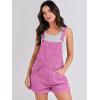 imageANRABESS Overalls for Women Denim Shorts Overalls 2025 Summer Casual Loose Fit Adjustable Rompers Jean jumpsuit Bib ShortallsHot Pink