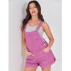 imageANRABESS Overalls for Women Denim Shorts Overalls 2025 Summer Casual Loose Fit Adjustable Rompers Jean jumpsuit Bib ShortallsHot Pink