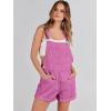 imageANRABESS Overalls for Women Denim Shorts Overalls 2025 Summer Casual Loose Fit Adjustable Rompers Jean jumpsuit Bib ShortallsHot Pink