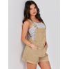 imageANRABESS Overalls for Women Denim Shorts Overalls 2025 Summer Casual Loose Fit Adjustable Rompers Jean jumpsuit Bib ShortallsKhaki