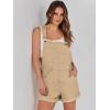 imageANRABESS Overalls for Women Denim Shorts Overalls 2025 Summer Casual Loose Fit Adjustable Rompers Jean jumpsuit Bib ShortallsKhaki