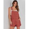 imageANRABESS Overalls for Women Denim Shorts Overalls 2025 Summer Casual Loose Fit Adjustable Rompers Jean jumpsuit Bib ShortallsRust Red