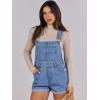 imageANRABESS Overalls for Women Denim Shorts Overalls 2025 Summer Casual Loose Fit Adjustable Rompers Jean jumpsuit Bib ShortallsWashed Blue